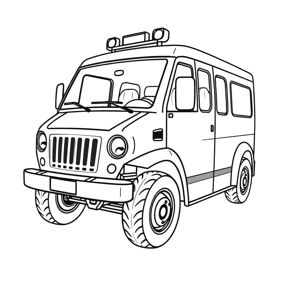 Vrachtwagen Transport Voertuig Logistiek Beroep coloring page for children