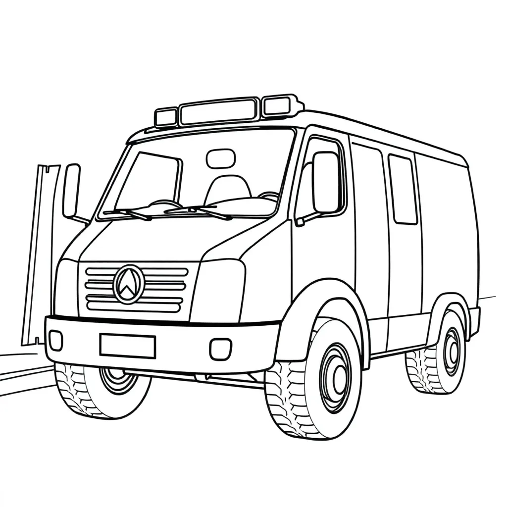 Vrachtwagen Transport Voertuig Logistiek Beroep coloring page for children