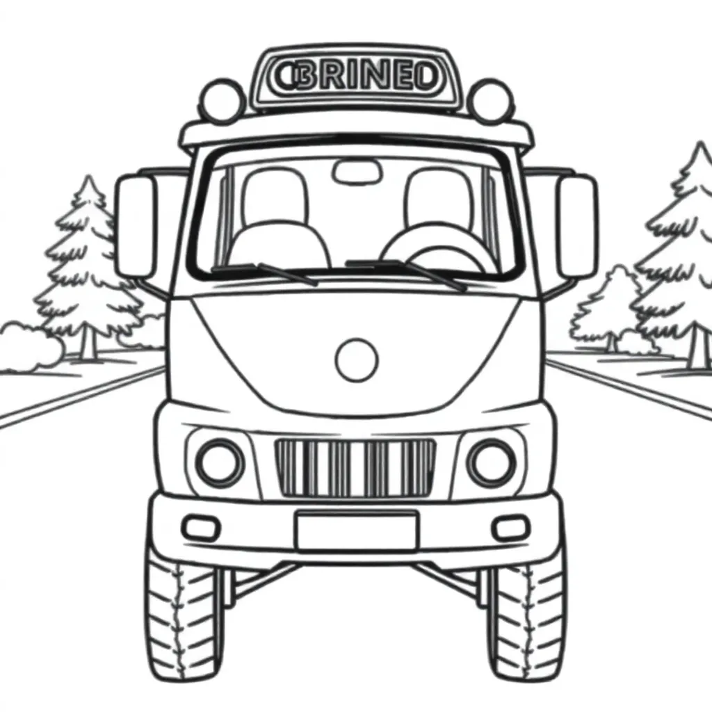 Vrachtwagen Transport Voertuig Logistiek Beroep coloring page for children