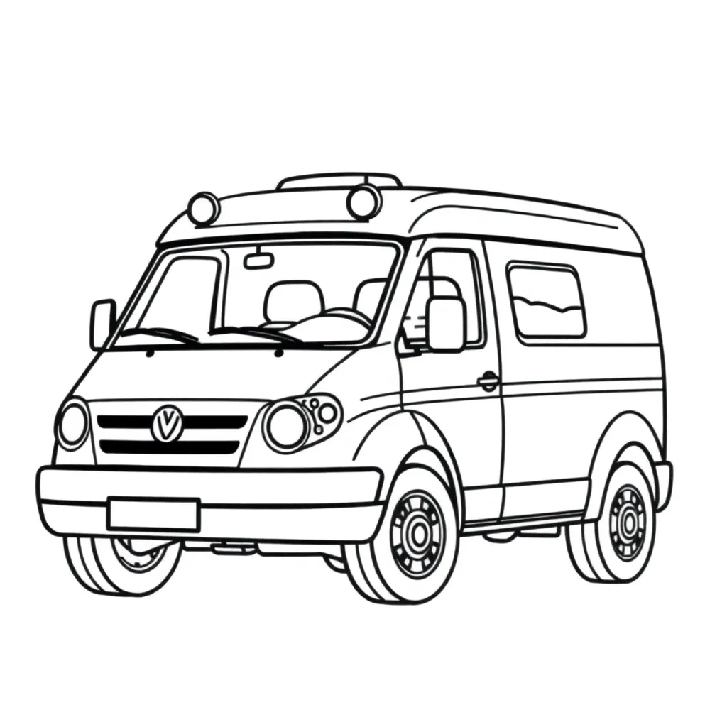 Vrachtwagen Transport Voertuig Logistiek Beroep coloring page for children