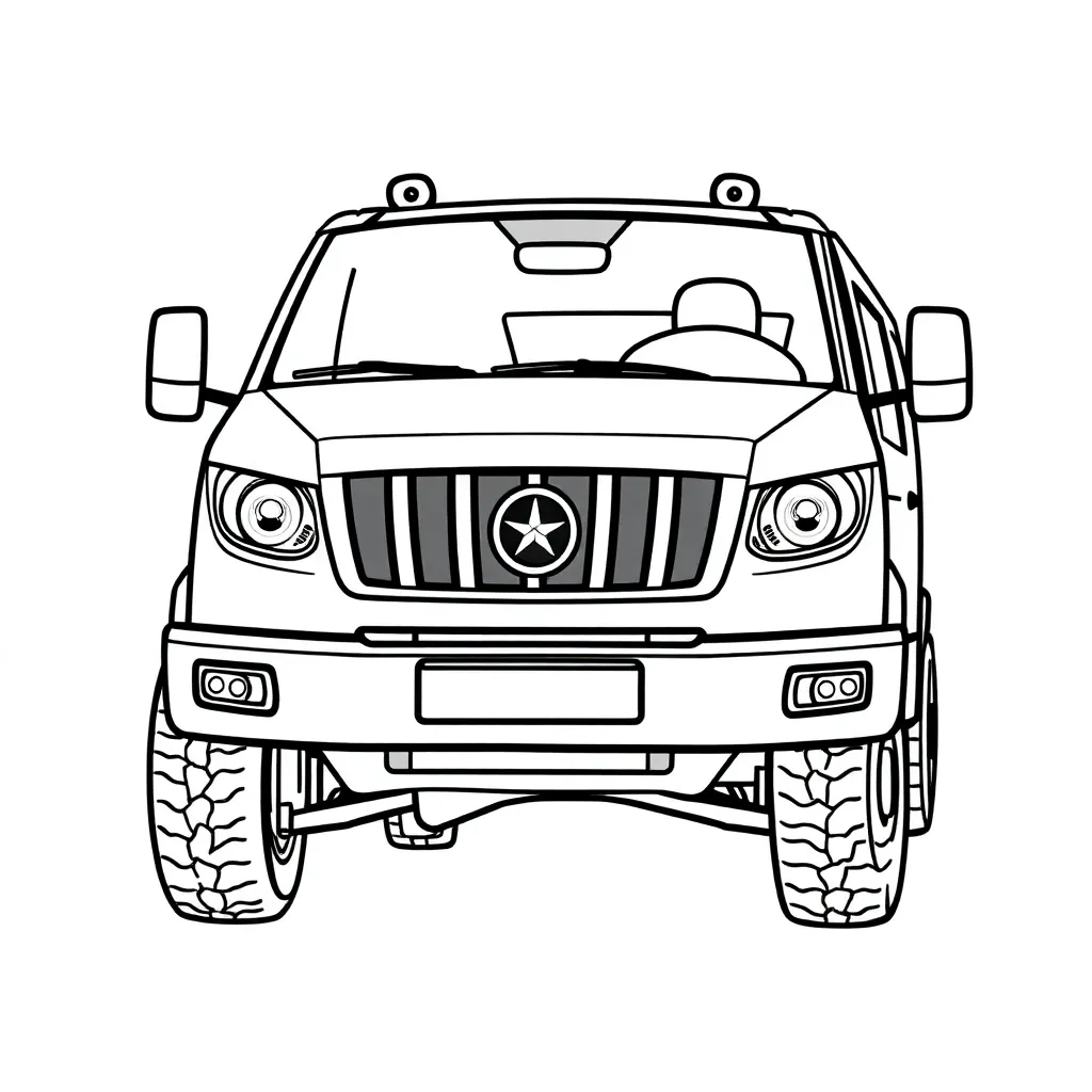 Vrachtwagen Transport Voertuig Logistiek Beroep coloring page for children