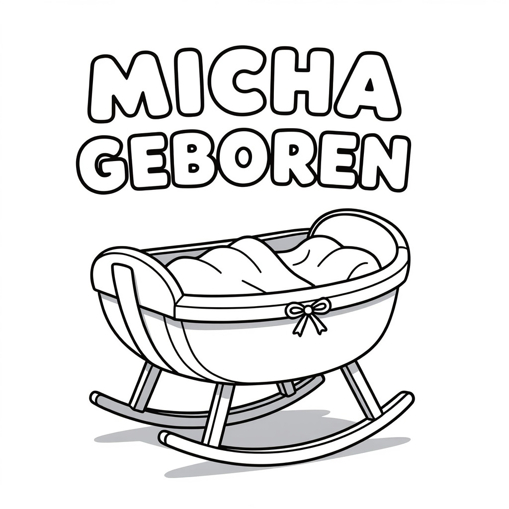 wiegje coloring page for children