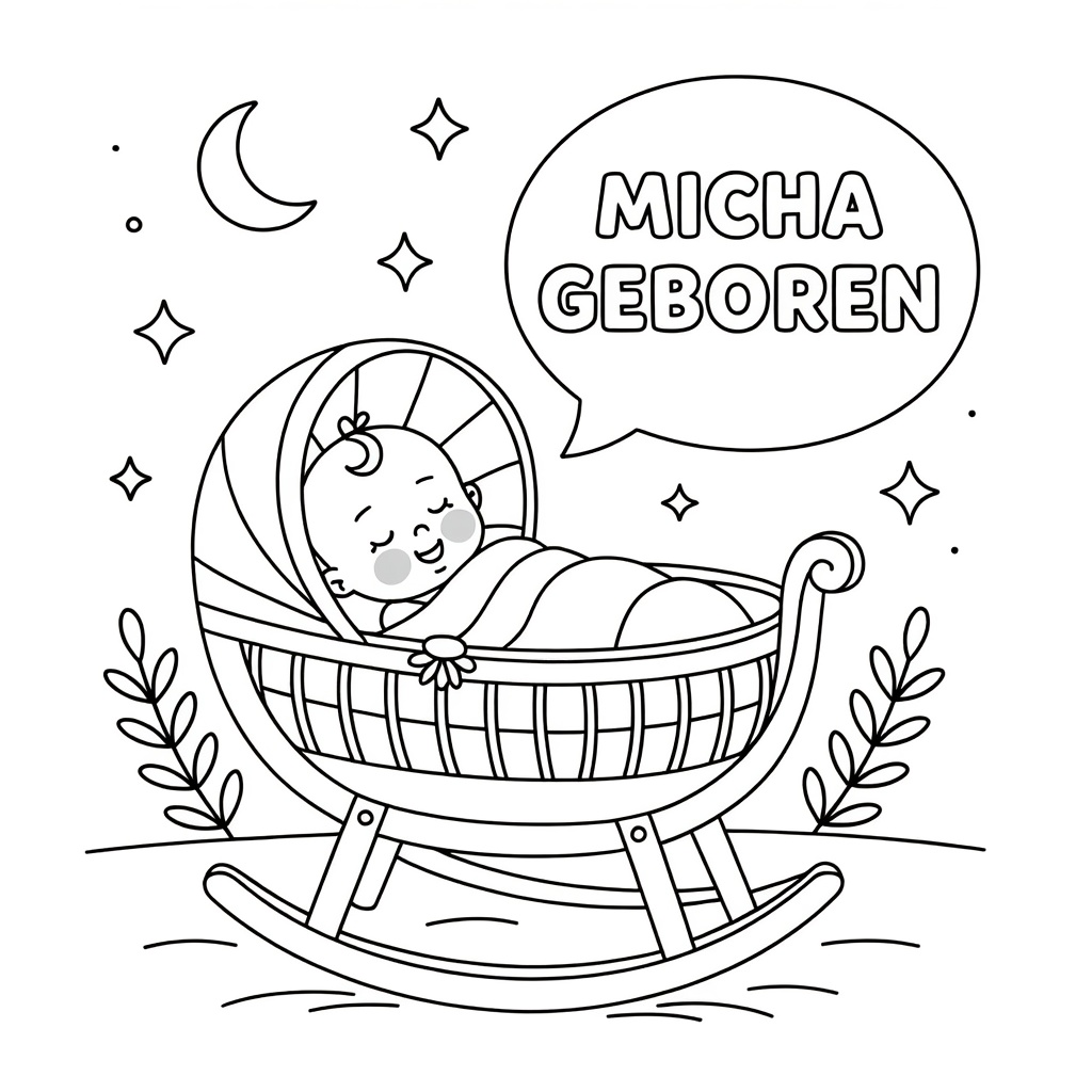 wiegje coloring page for children