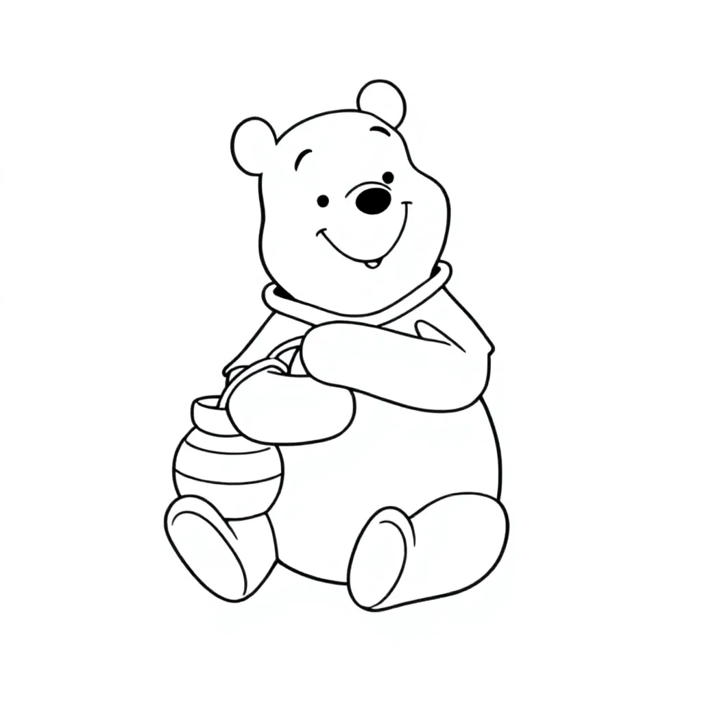 Winnie De Pooh coloring page for children