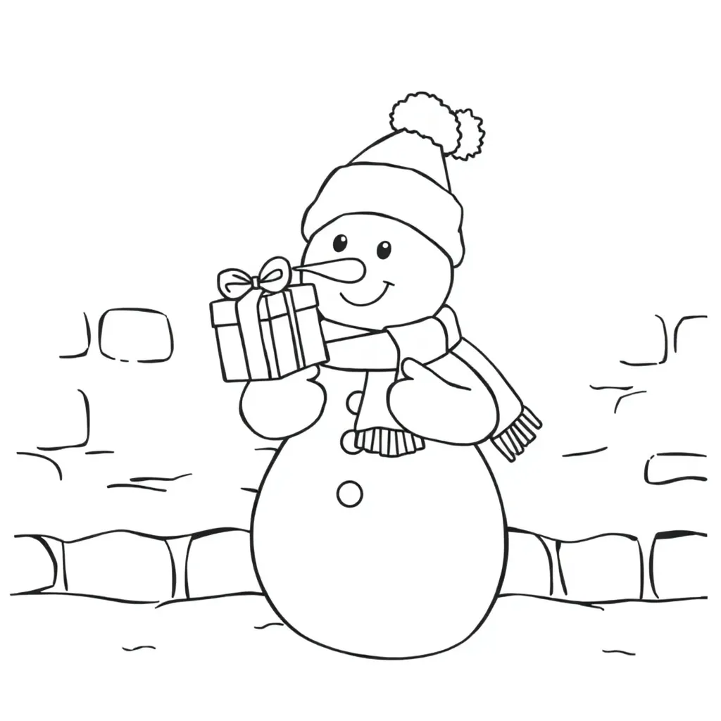 Witte Kerst coloring page for children