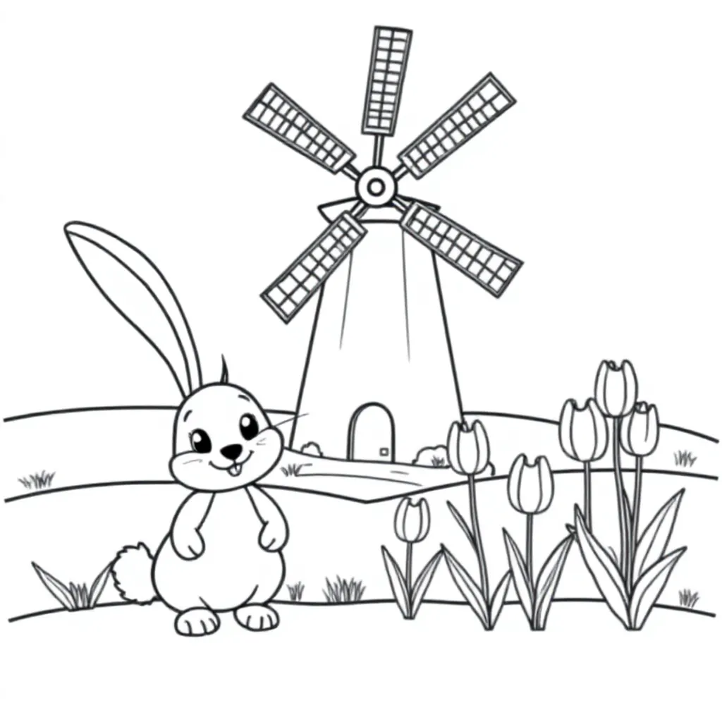 Zaandhoazenlaand coloring page for children