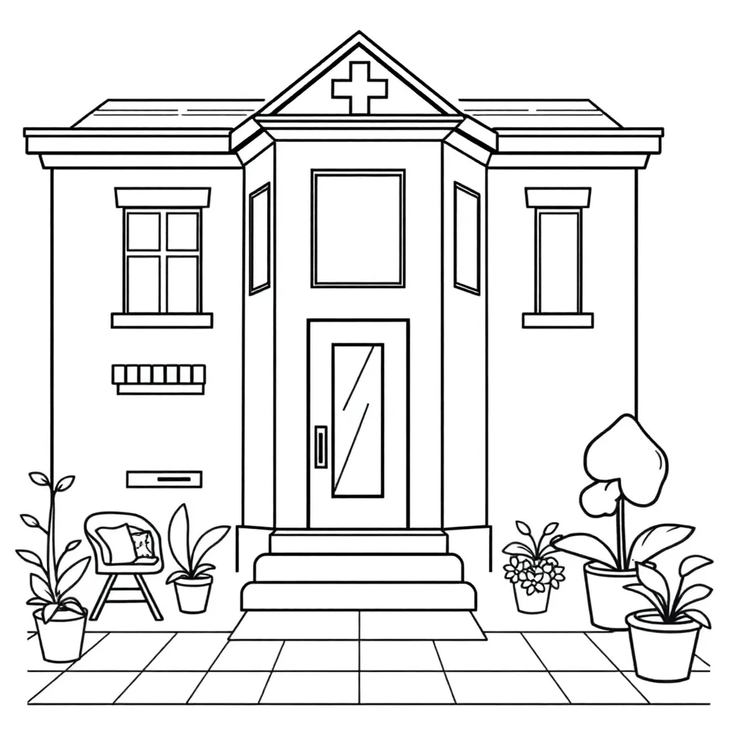 Malvorlage Kostenlos Krankenhaus Arzt Pflege Medizin Gesundheit Malvorlage