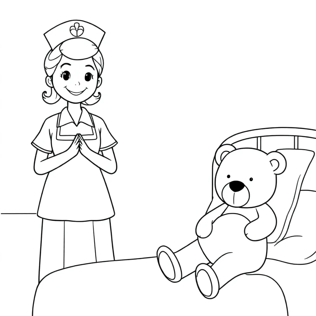 Ziekenhuis coloring page for children