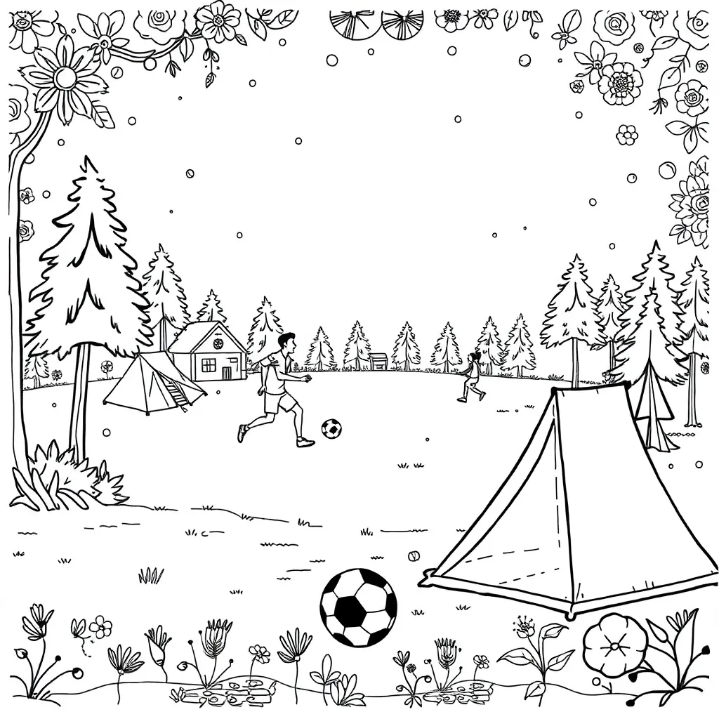 Zomer, camping, voetbal