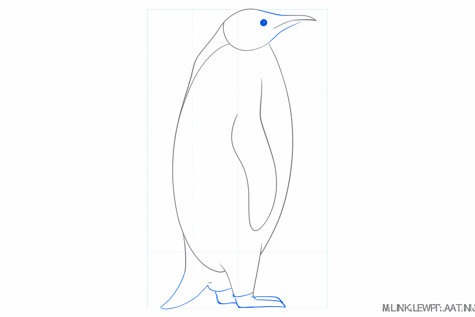 De vleugel, snavel en poten krijgen nu een duidelijke vorm.