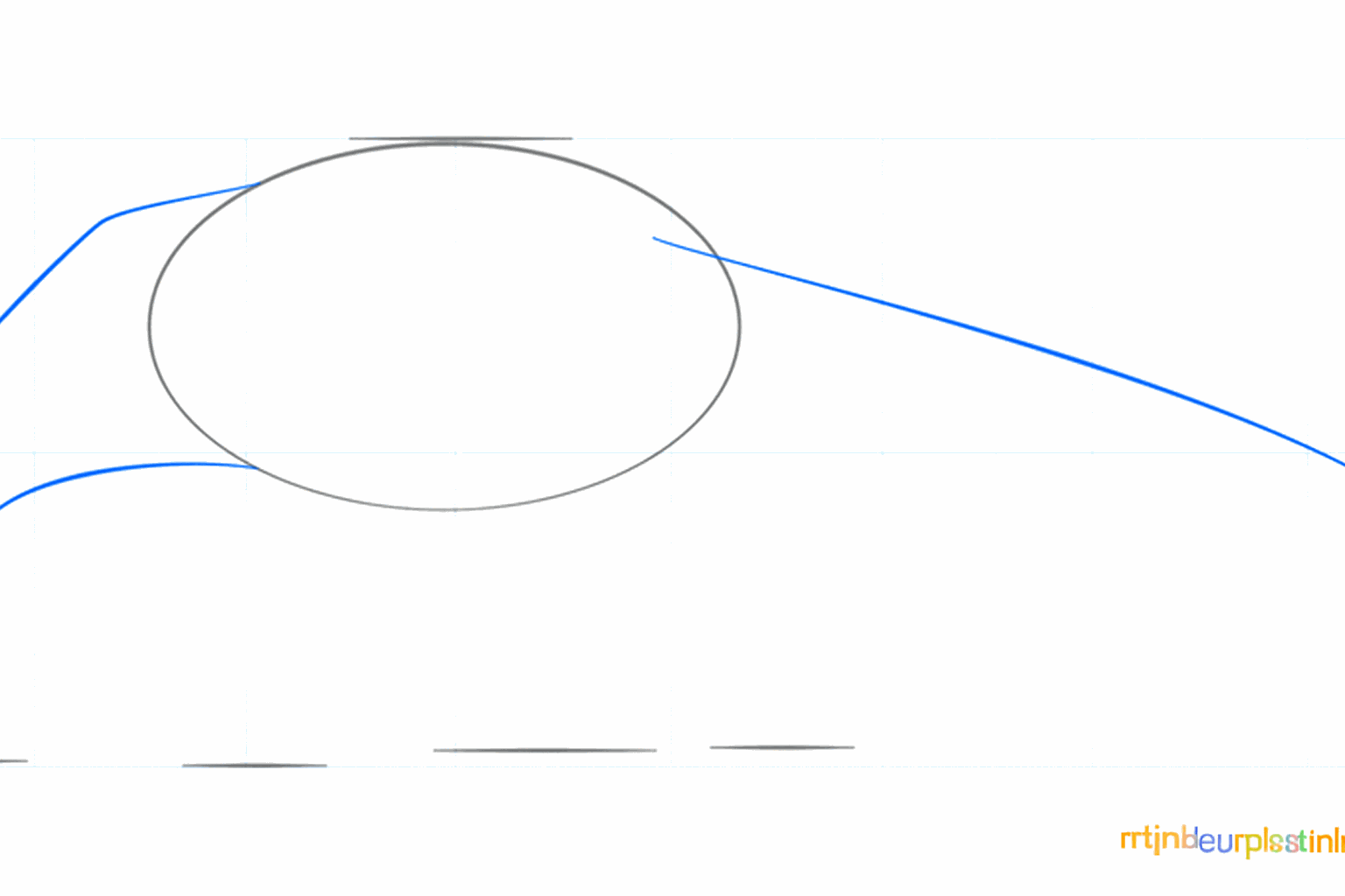 Een gebogen lijn die de kop en het lichaam van de miereneter verbindt.