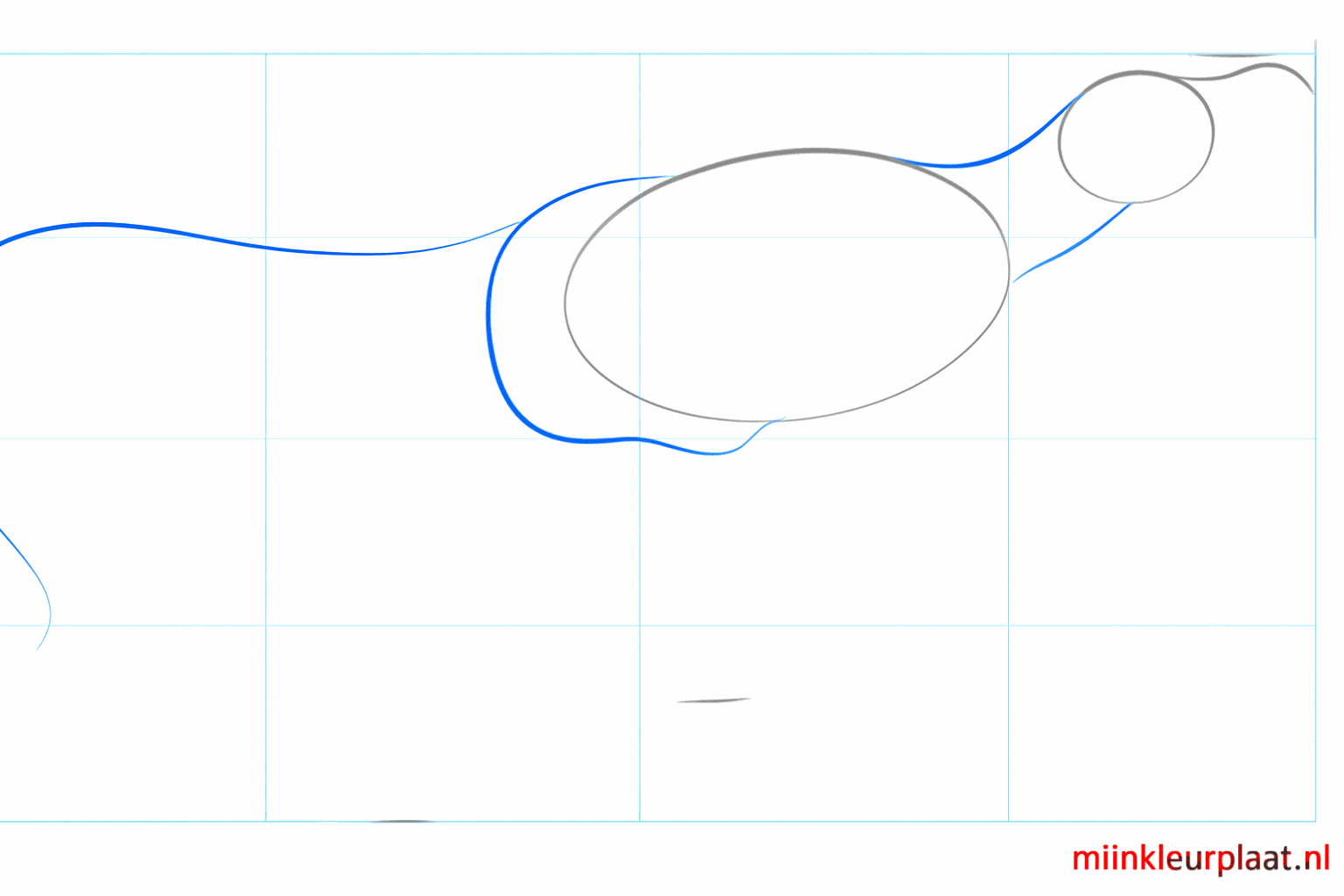 Hulplijnen voor de nek en een lange staart van de dinosaurus.