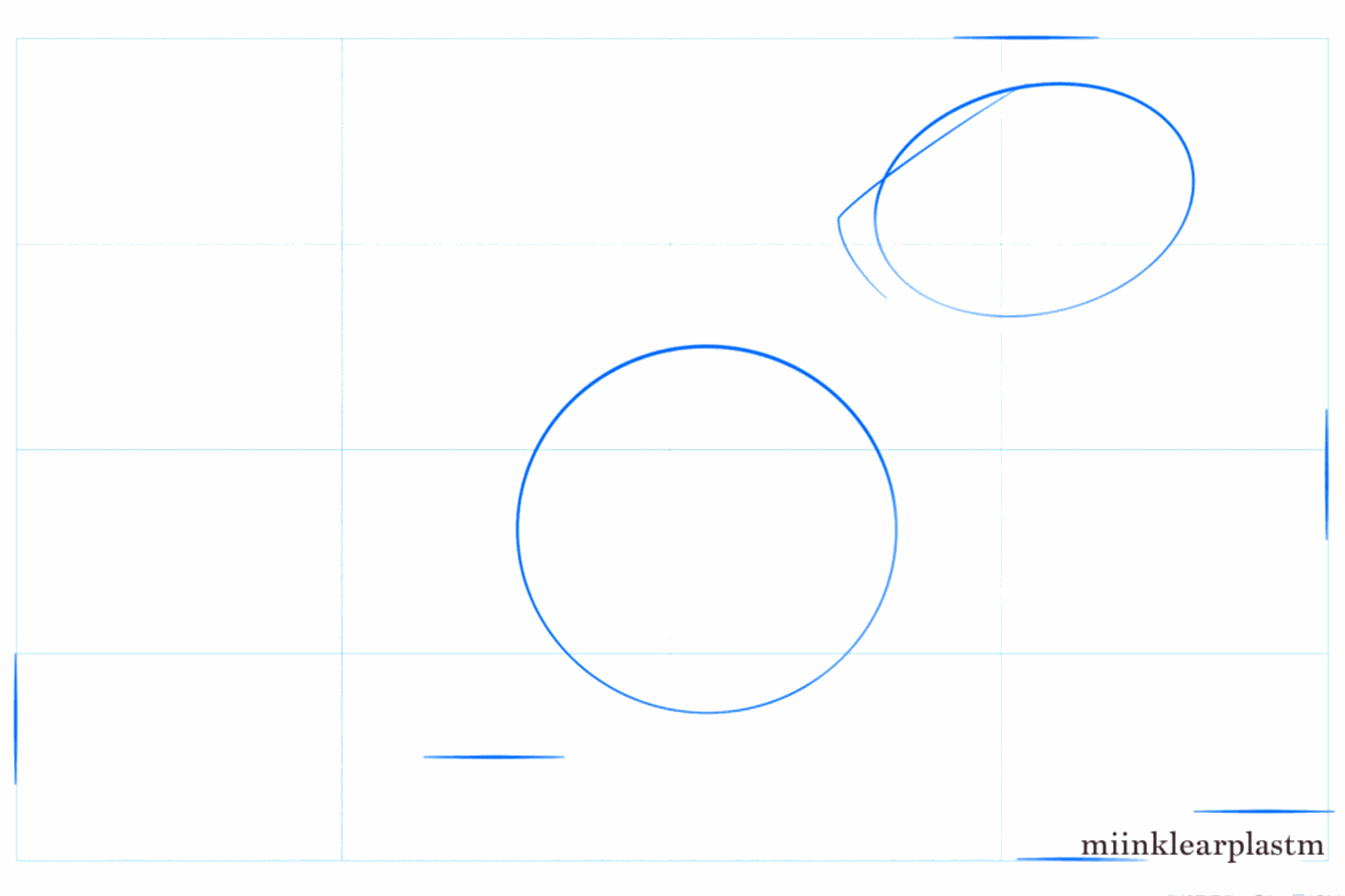 Tekenles zwartvoetbunzing stap 1: Basisvormen van de kop en het lichaam.