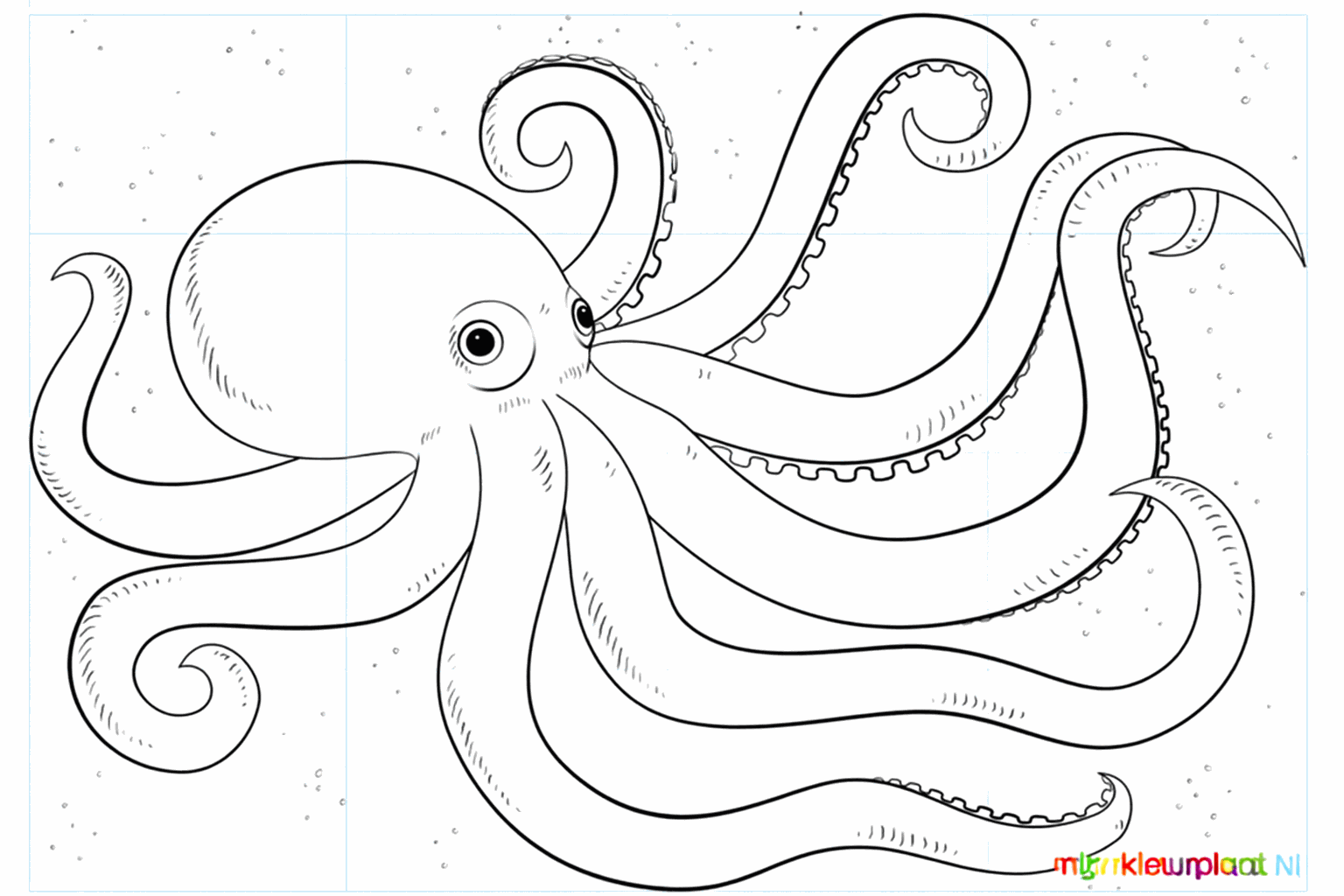 Een vrolijke octopus tekenen in 9 stappen