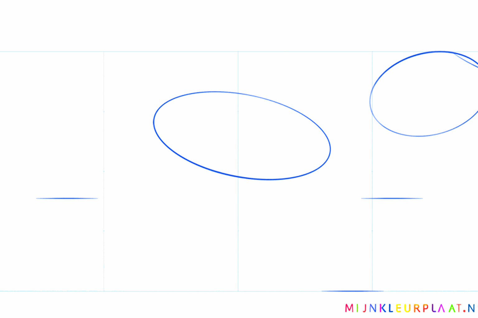Twee ovalen die de basis vormen voor de kop en het lichaam van de luipaardgekko.