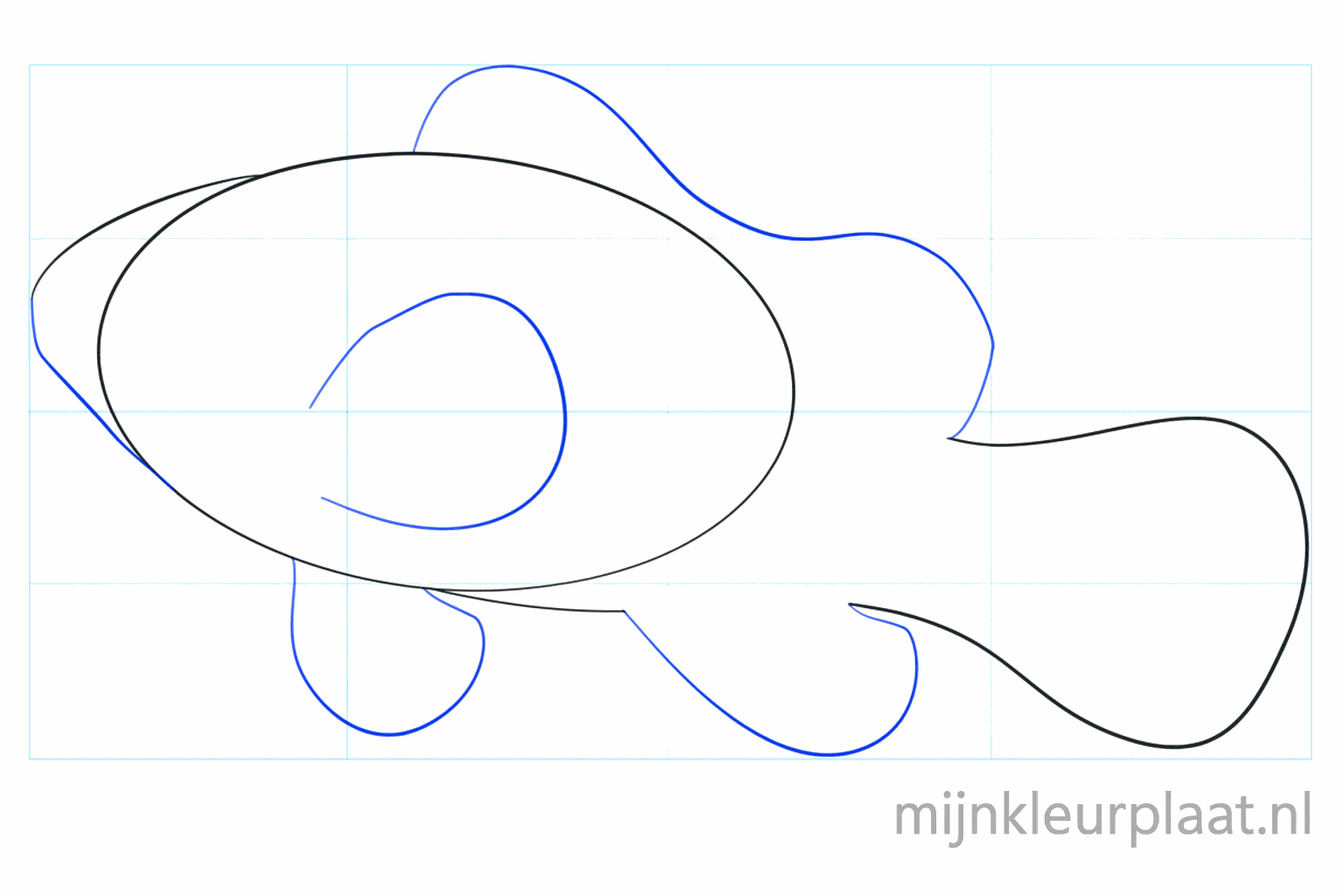 Vormen van de vinnen en de staart worden toegevoegd aan het lichaam.
