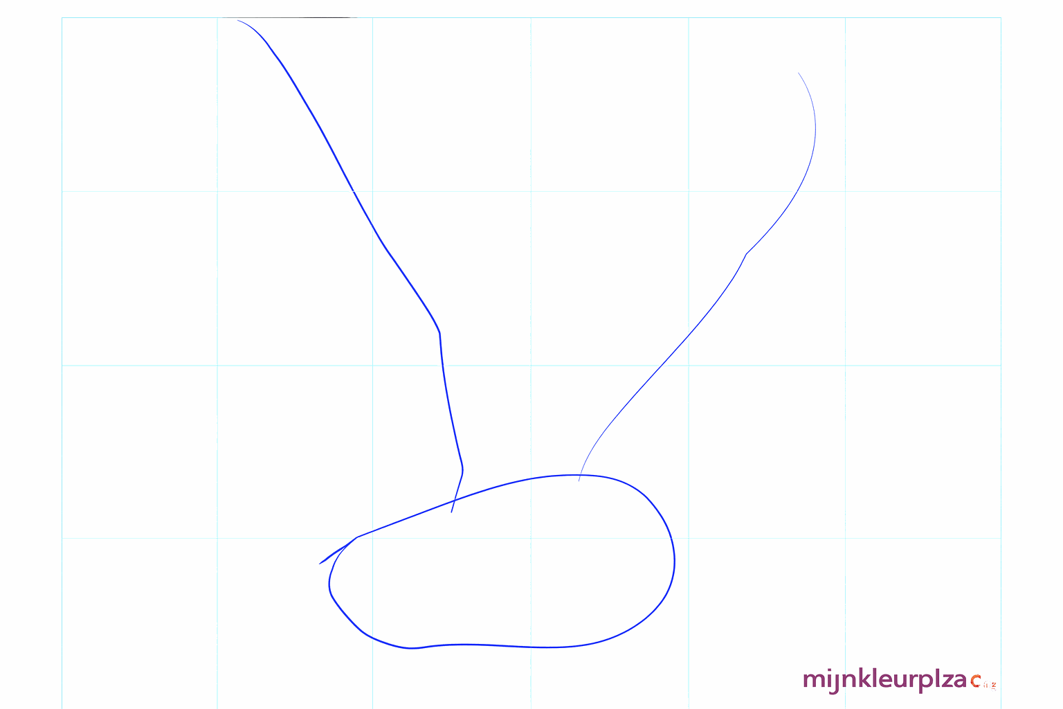 Basisvormen voor het lichaam en de staart van de kerkuil onder de kop.