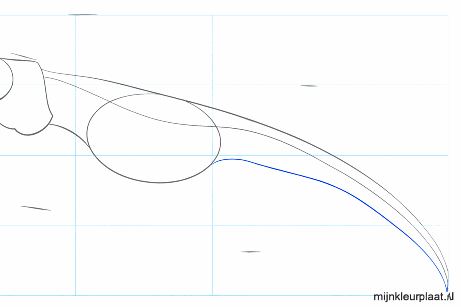 De staart krijgt vorm en het hoofd krijgt een duidelijke snuit.