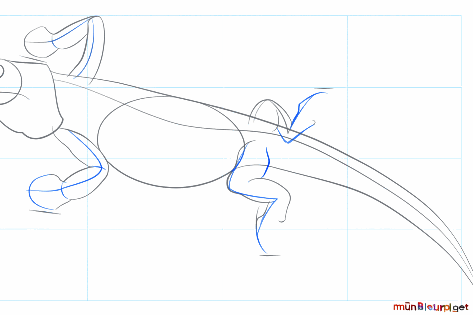Dikke pootjes en een oogje op de kop van de baardagaam.