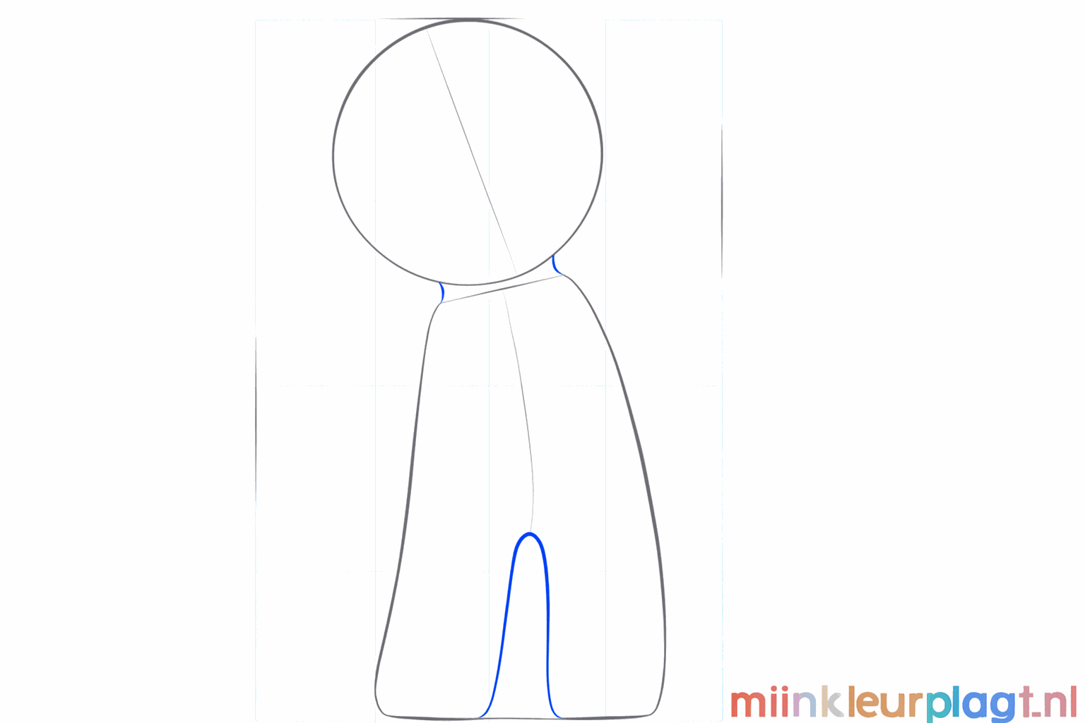 Basislijnen voor de buik en de benen van het koekje.