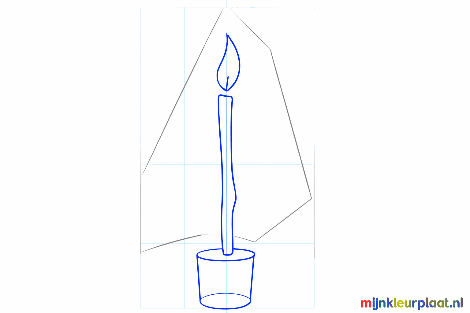 Basisvormen van een driehoek op een rechthoek voor de kerstboom.