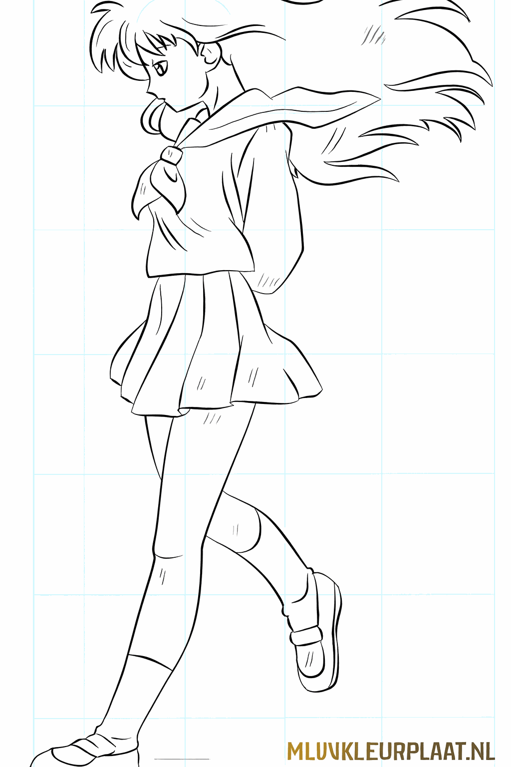 De voltooide tekening van Kagome met strakke lijnen zonder hulplijnen.