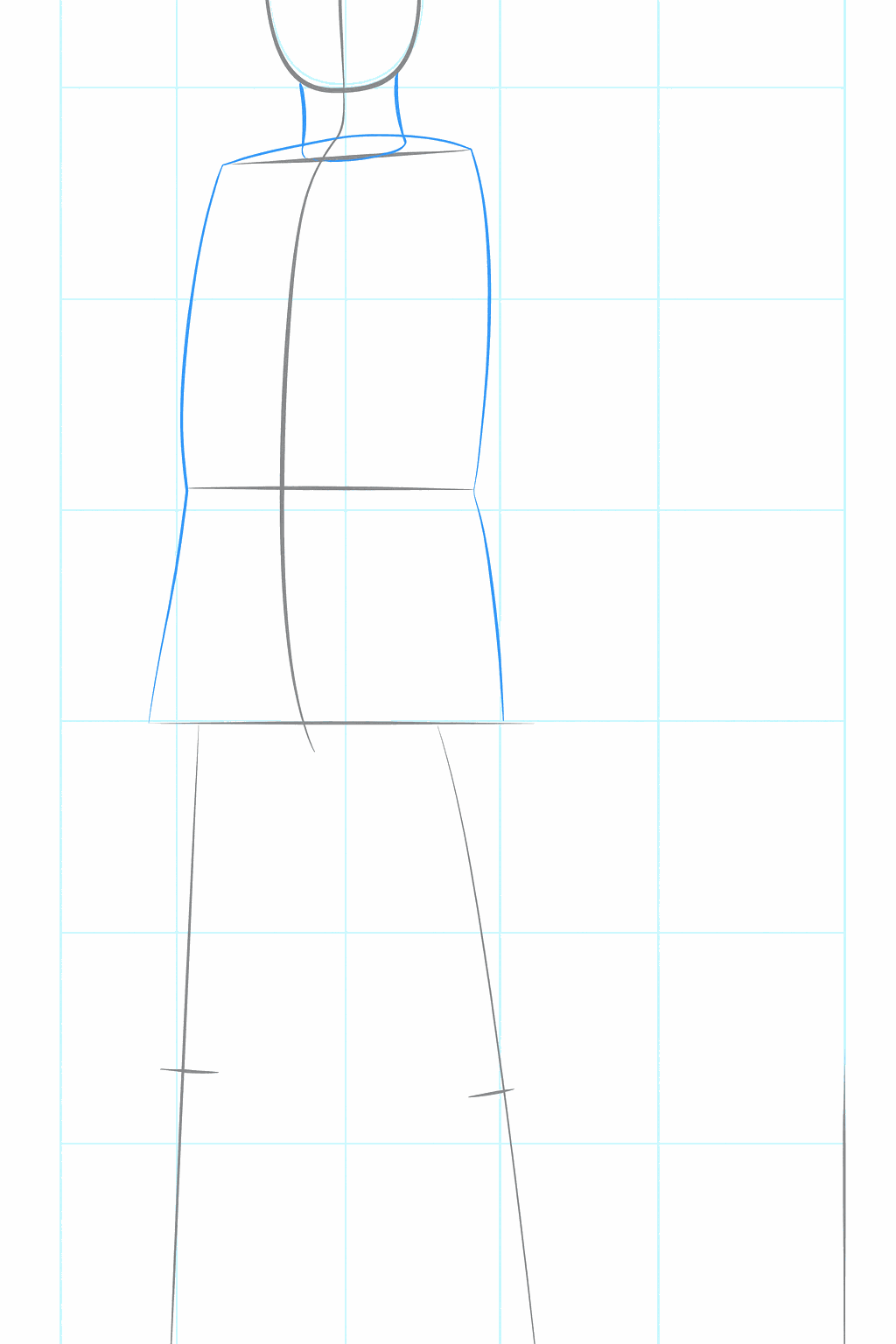 Hulplijnen voor de nek en de romp van de ninja.