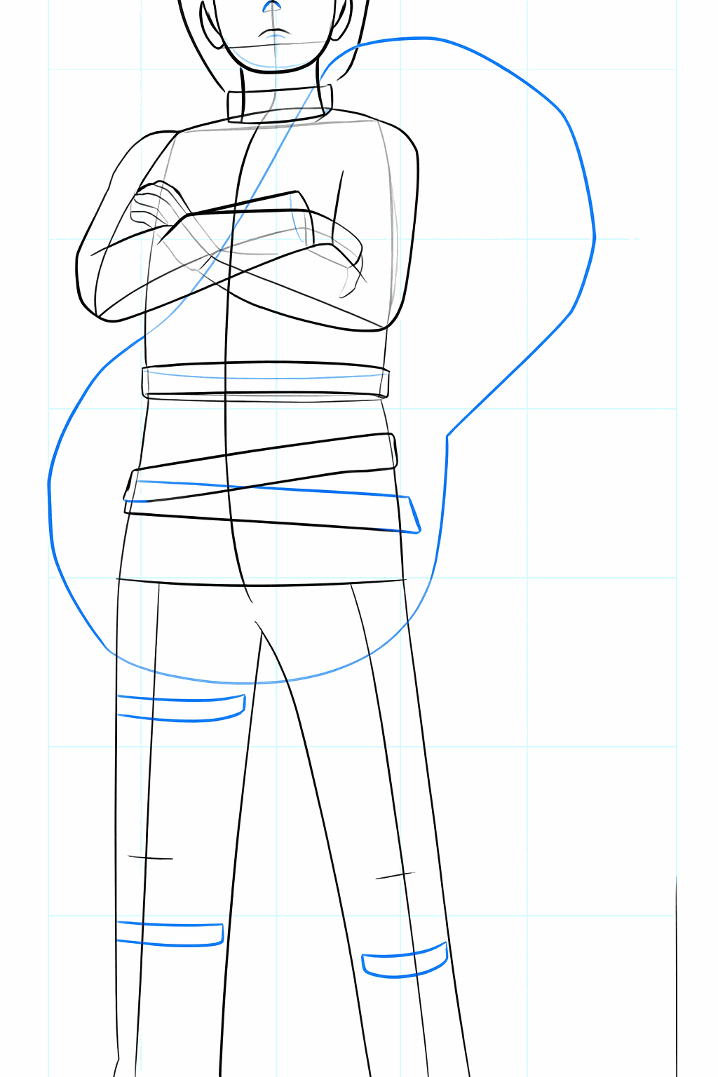 Details van de oren en de ogen in het gezicht.