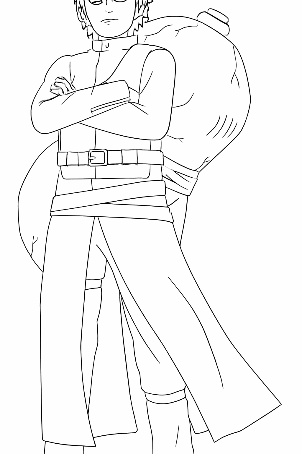 Verfijnen van het gezicht en de details van de zandkruik.