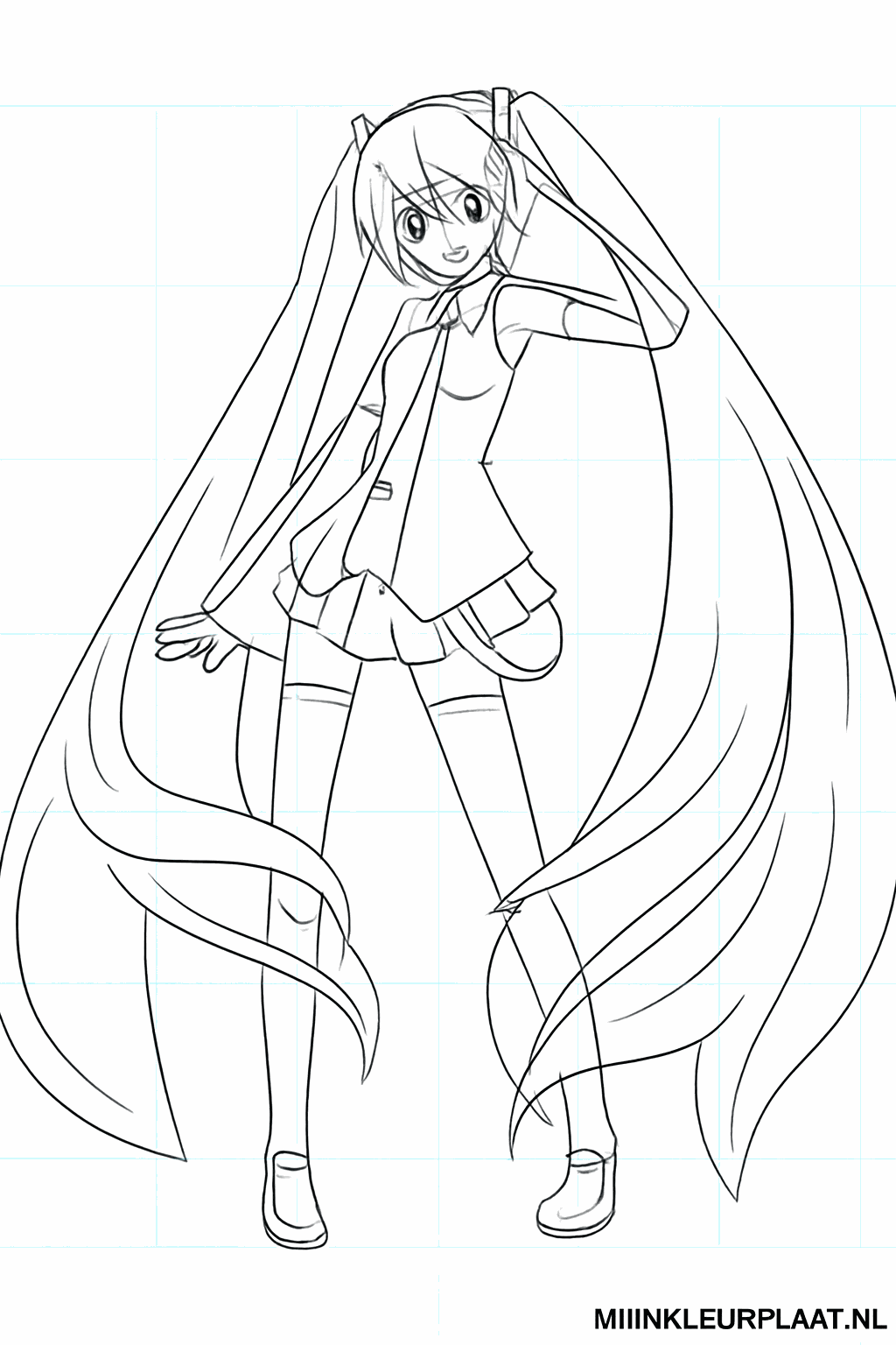 Kledingdetails en verfijning van de anime ogen.